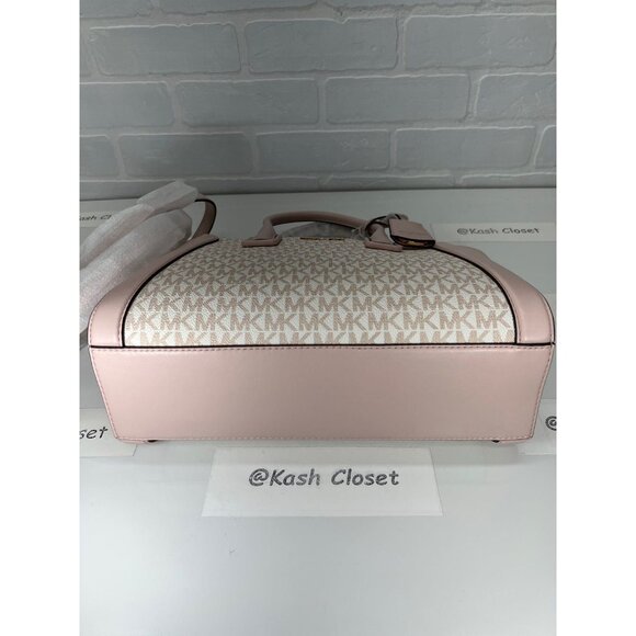 Michael Kors satchel MD purse ipad case kali shoulder bag opticwhite Rose Gold - Picture 12 of 12